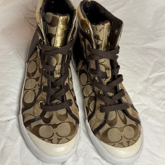 Coach Freesia A5005 Women's High-Top Sneakers Size 7.5 B - Picture 1 of 16